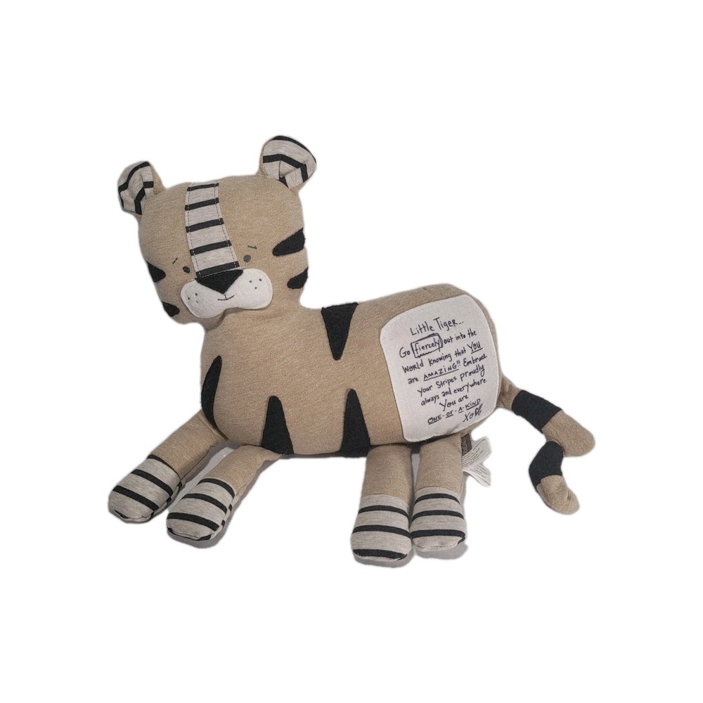 Demdaco Noah's Ark Little Tiger Plush 13" "Go Forth‎ Fiercely" Inspirational